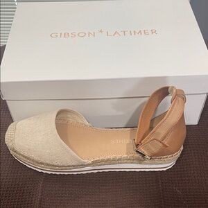 Gibson Latimer Cream and Tan Espadrille Sandals